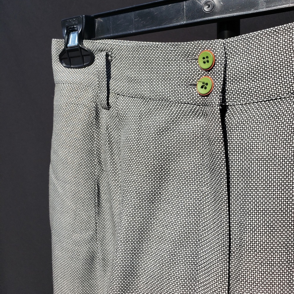 Harve Benard Checked Pants w/ Green Buttons - 8